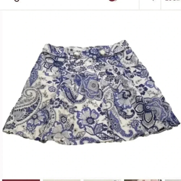 Pink Tartan Blue Paisley Skirt sz  8 - Picture 10 of 10